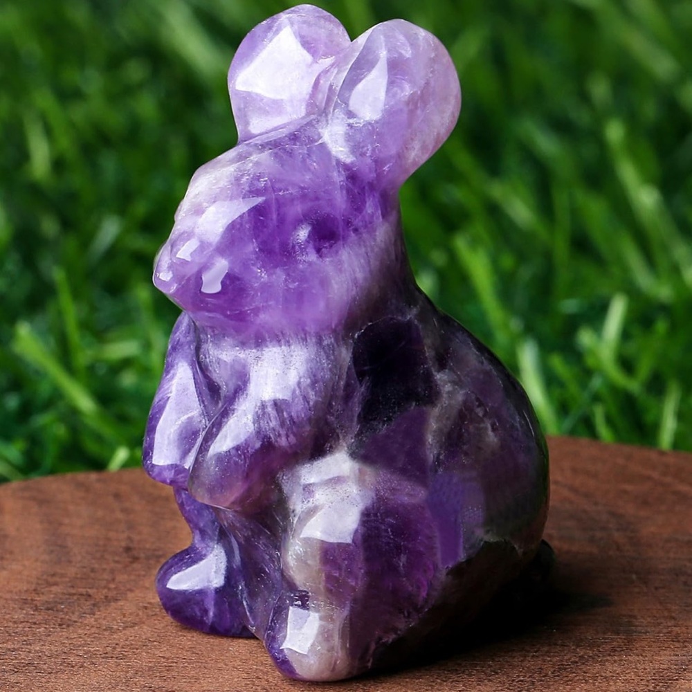 Amethyst Bunny Crystal Carving